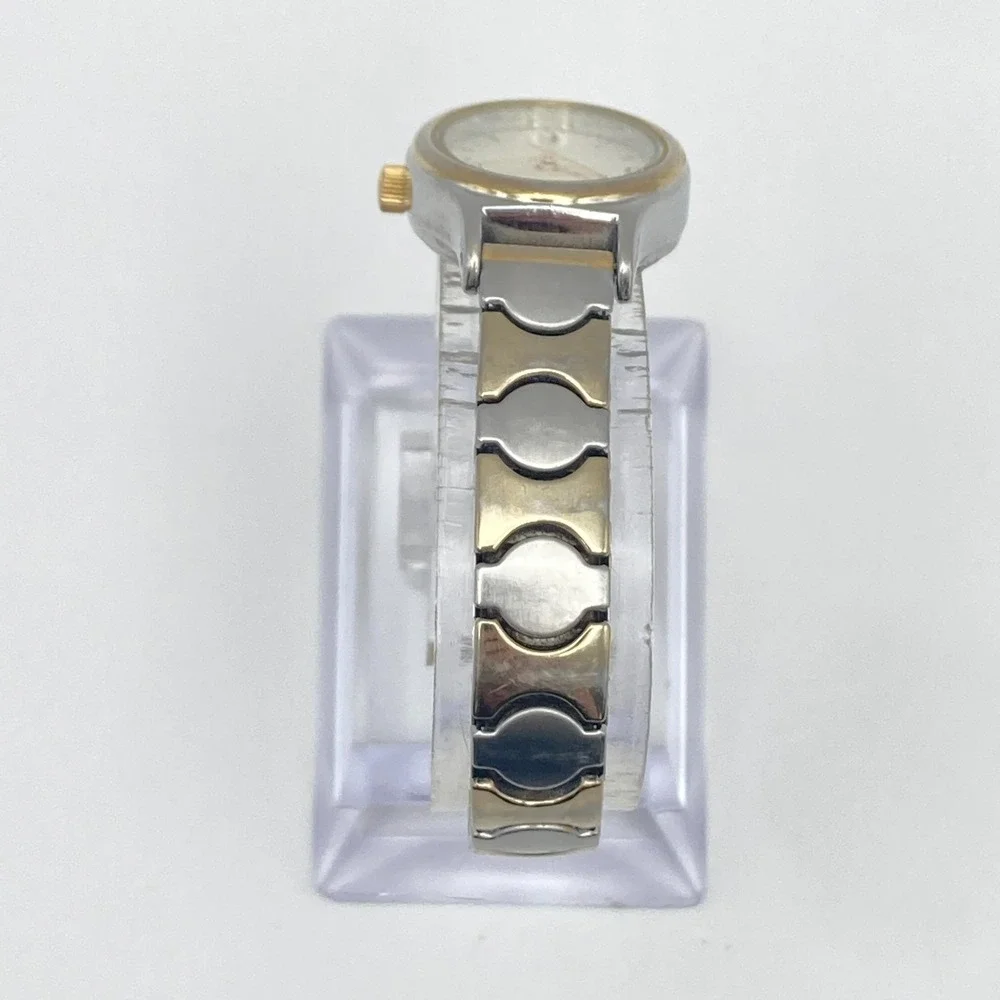 Timex Cavatina Watch Women Gold Silver Tone 21mm Stretch Band New Battery 6.25